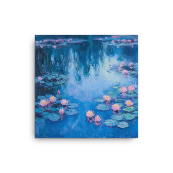 Vibes - Reflections of Eternity - Inspired by Monet's Water Lilies, 1916 - Canvas Thin Print